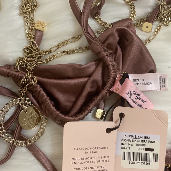 Agent Provocateur Kiona Pink Bikini Set 3/4 NWT - Picture 6 of 7